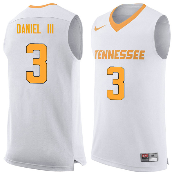 Men #3 James Daniel III Tennessee Volunteers College Basketball Jerseys Sale-White